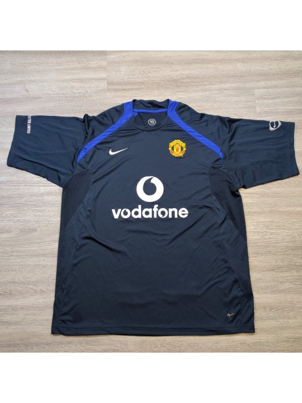 Nike Manchester United 2004/2005 Training Jersey Men's XL Soccer Blue Dri Fit